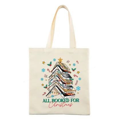 Pagewings Fourth Wing All Booked For Christmas Christmas Tote Bag