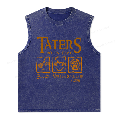 Pagewings Taters PoTaToes Unisex Washed Tank Top