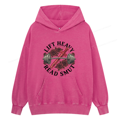 Pagewings Lift Heavy Read Smut Unisex Washed Hoodie