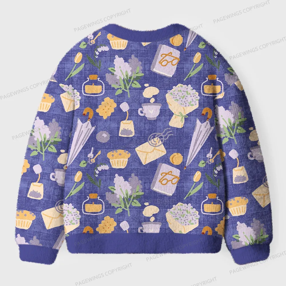 Pagewings Cozy Reading Unisex Ugly Cardigan Sweaters