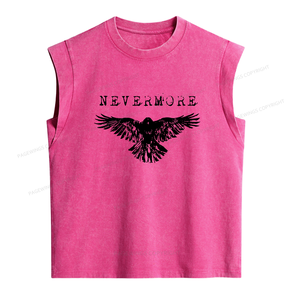 Pagewings Nevermore Women's Washed Tank Top