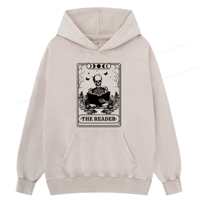 Pagewings The Reader Unisex Washed Hoodie