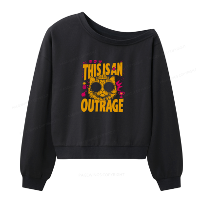 Pagewings Sci Fi Bookish Women Off Shoulder Sweatshirt