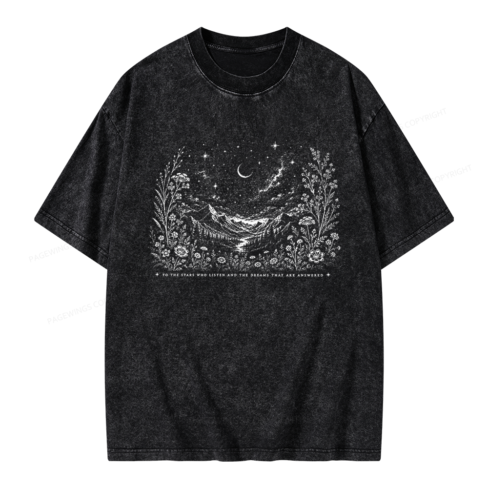 Pagewings Fantasy Reader Unisex Washed T-shirt