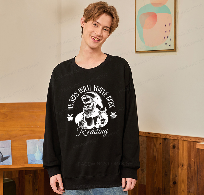 Pagewings He Sees What You've Been Reading Unisex Classic Sweatshirt