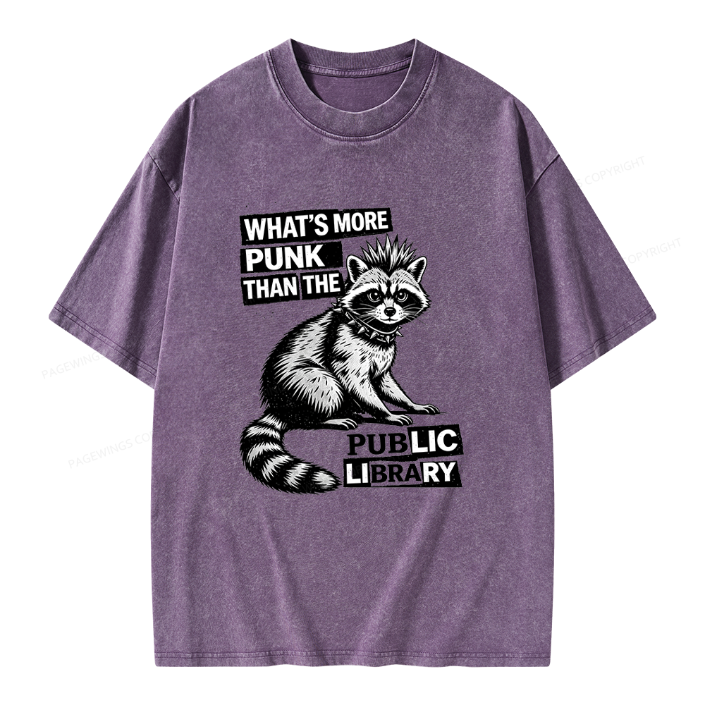 Pagewings What's More Punk Than The Public Library Unisex Washed T-shirt