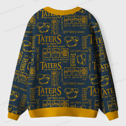 Pagewings Taters Unisex Ugly Cardigan Sweaters