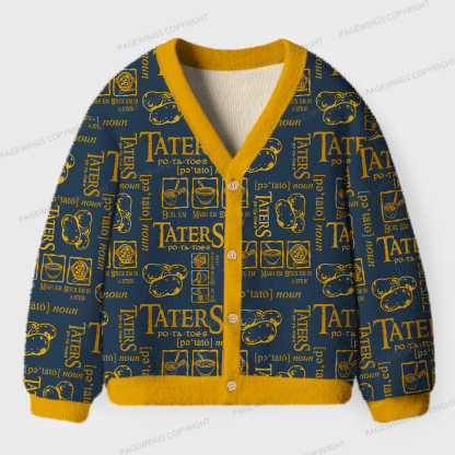 Pagewings Taters Unisex Ugly Cardigan Sweaters