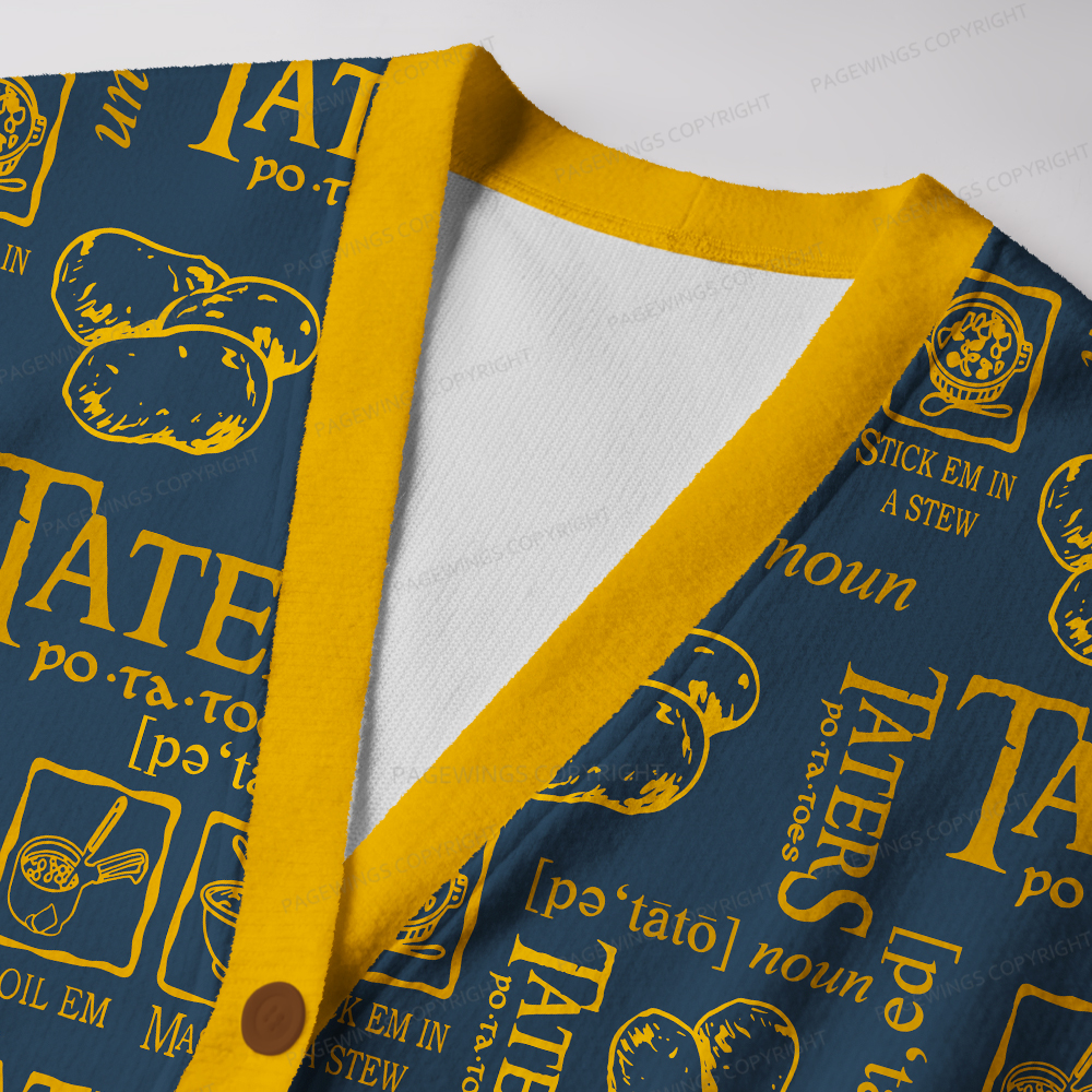 Pagewings Taters Unisex Ugly Cardigan Sweaters