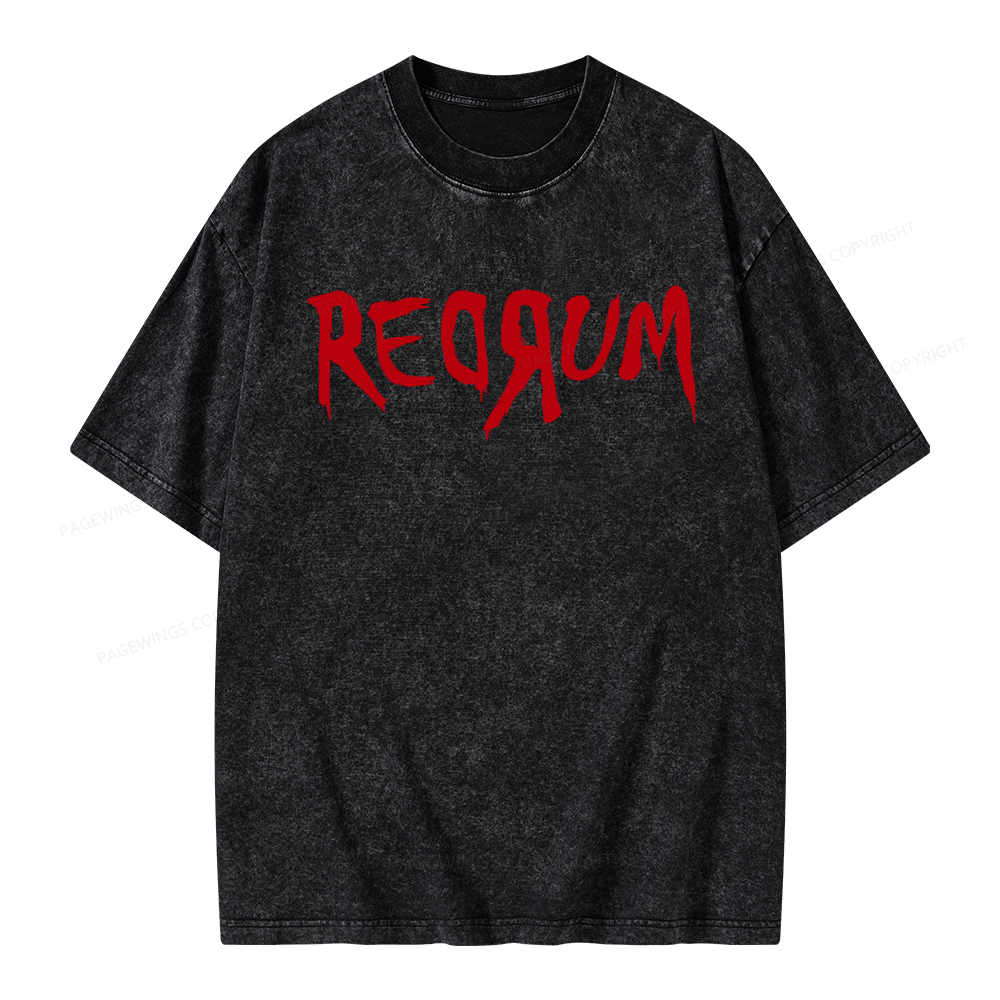 Pagewings Redrum Unisex Washed T-shirt
