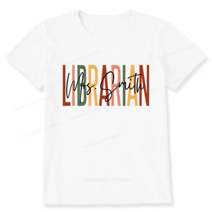 Pagewing Personalized Librarian Unisex Classic T-shirt