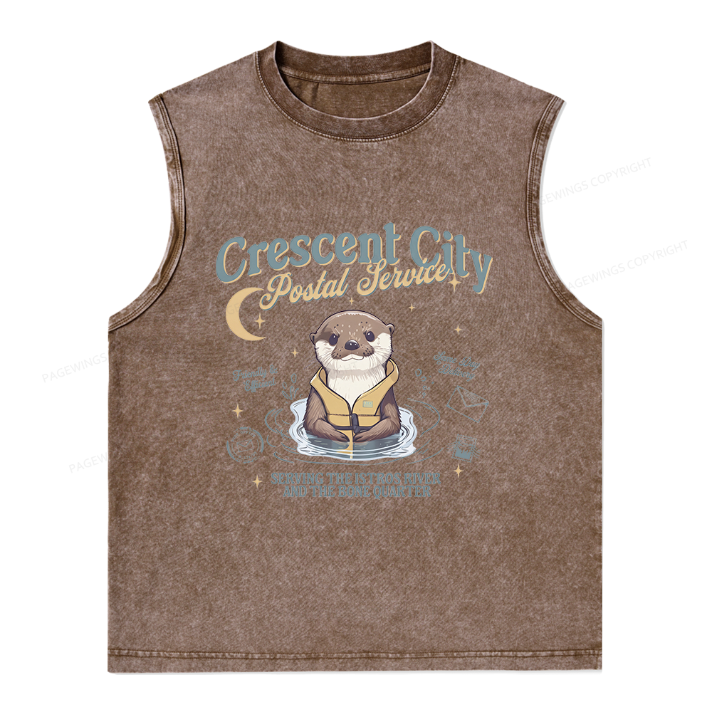 Pagewing Reading Fantasy Bookish Unisex Washed Tank Top