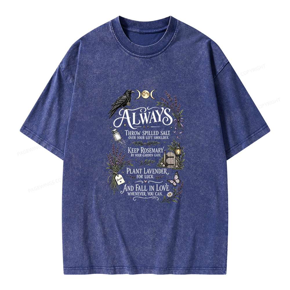 Pagewings Mystical Witchy Unisex Washed T-shirt