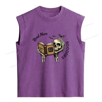 Pagewings Read More Books Women's Washed Tank Top