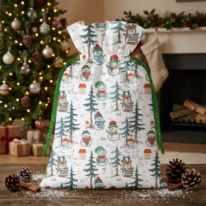 Pagewings  Winter Snowman Christmas Santa Sack