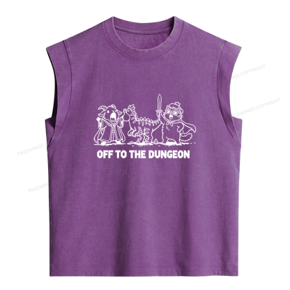 Pagewing Off To The Dungeon Women's Washed Tank Top