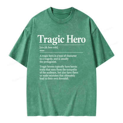 Pagewings Tragic Hero Unisex Washed T-shirt