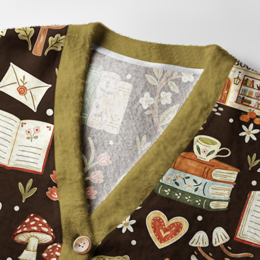 Pagewings Bookish Vibe Light Knit Unisex Cardigan Sweaters