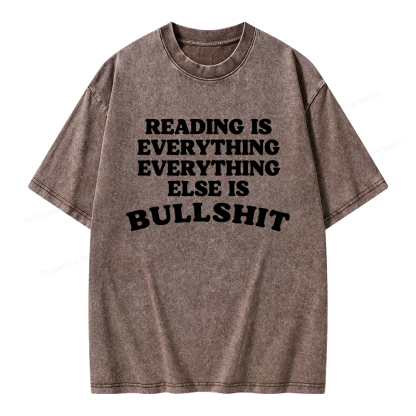 Pagewings Reading Is Everything Unisex Washed T-shirt