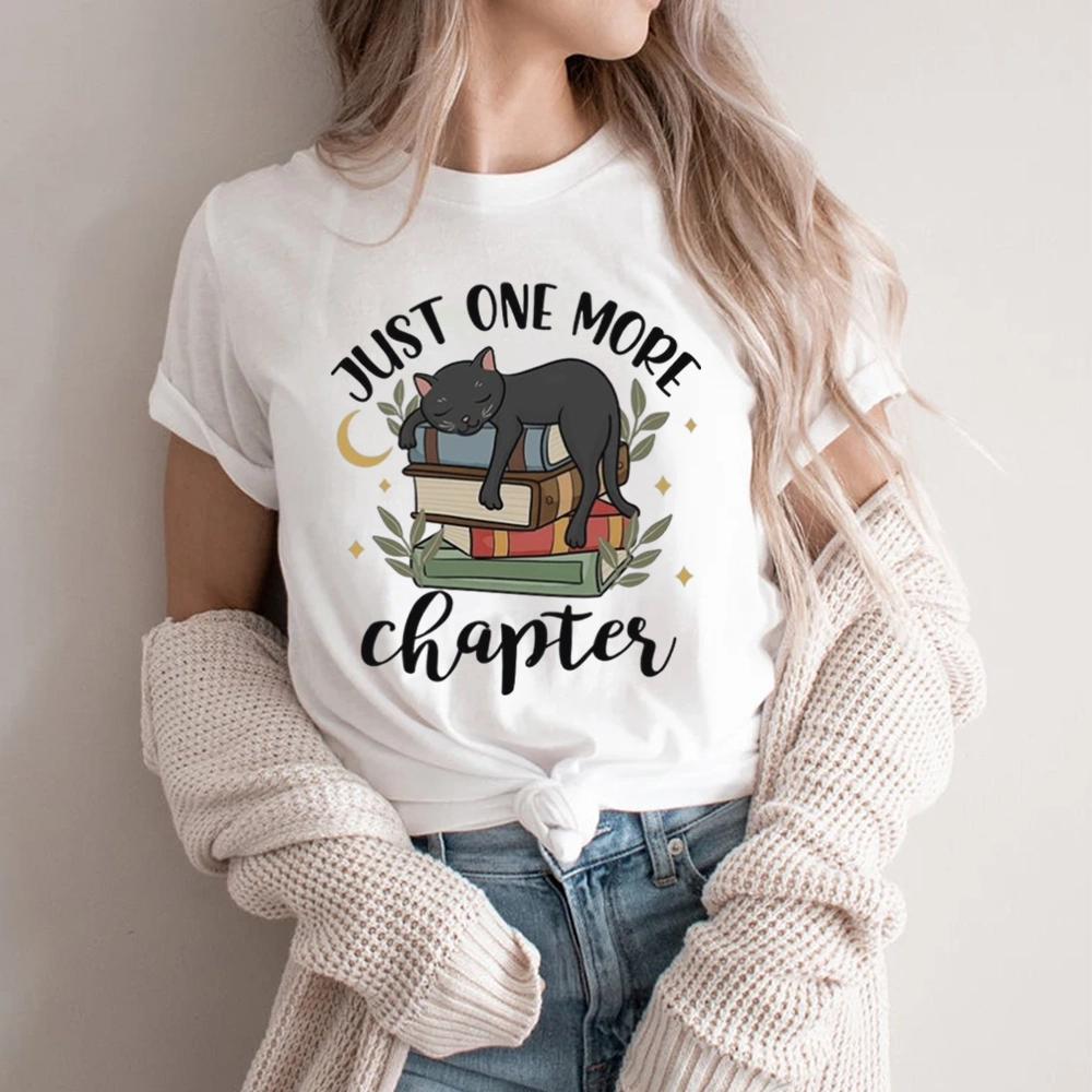 Pagewings Just One More Chapter Adorable Cat Unisex Classic T-shirt