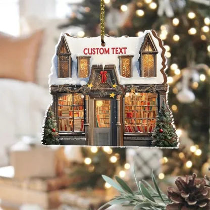 Pagewings Personalized Christmas Bookstore Ornament