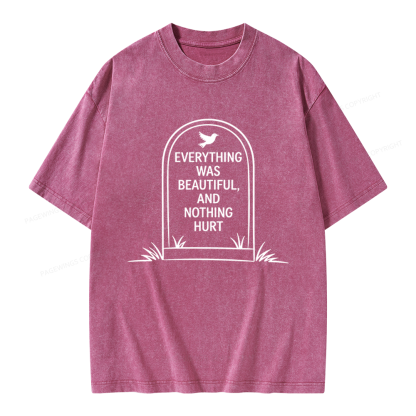 Pagewings Everything Was Beautiful Unisex Washed T-shirt
