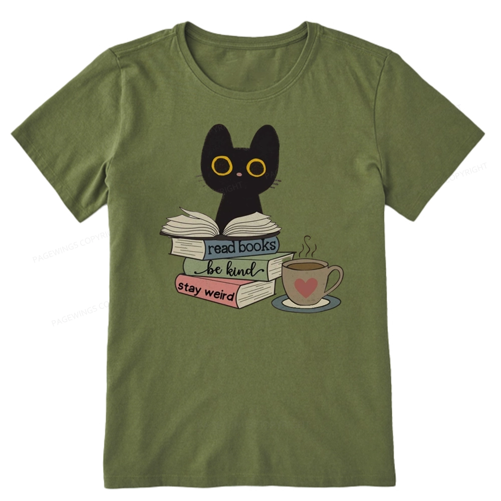 Pagewings Read Books Be Kind Stay Weird Unisex Classic T-shirt