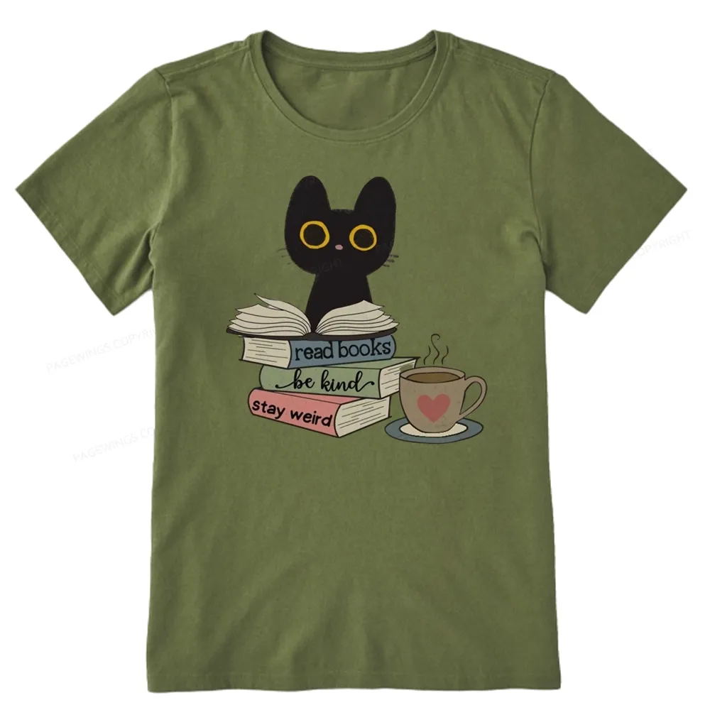 Pagewings Read Books Be Kind Stay Weird Unisex Classic T-shirt