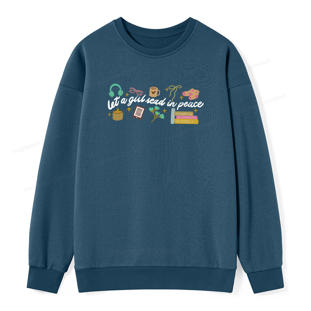 Pagewings Let a Girl Read in Peace Unisex Classic Sweatshirt