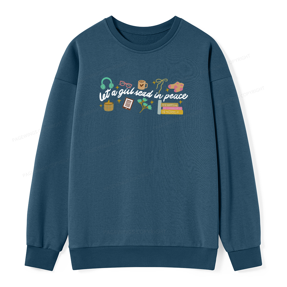 Pagewings Let a Girl Read in Peace Unisex Classic Sweatshirt
