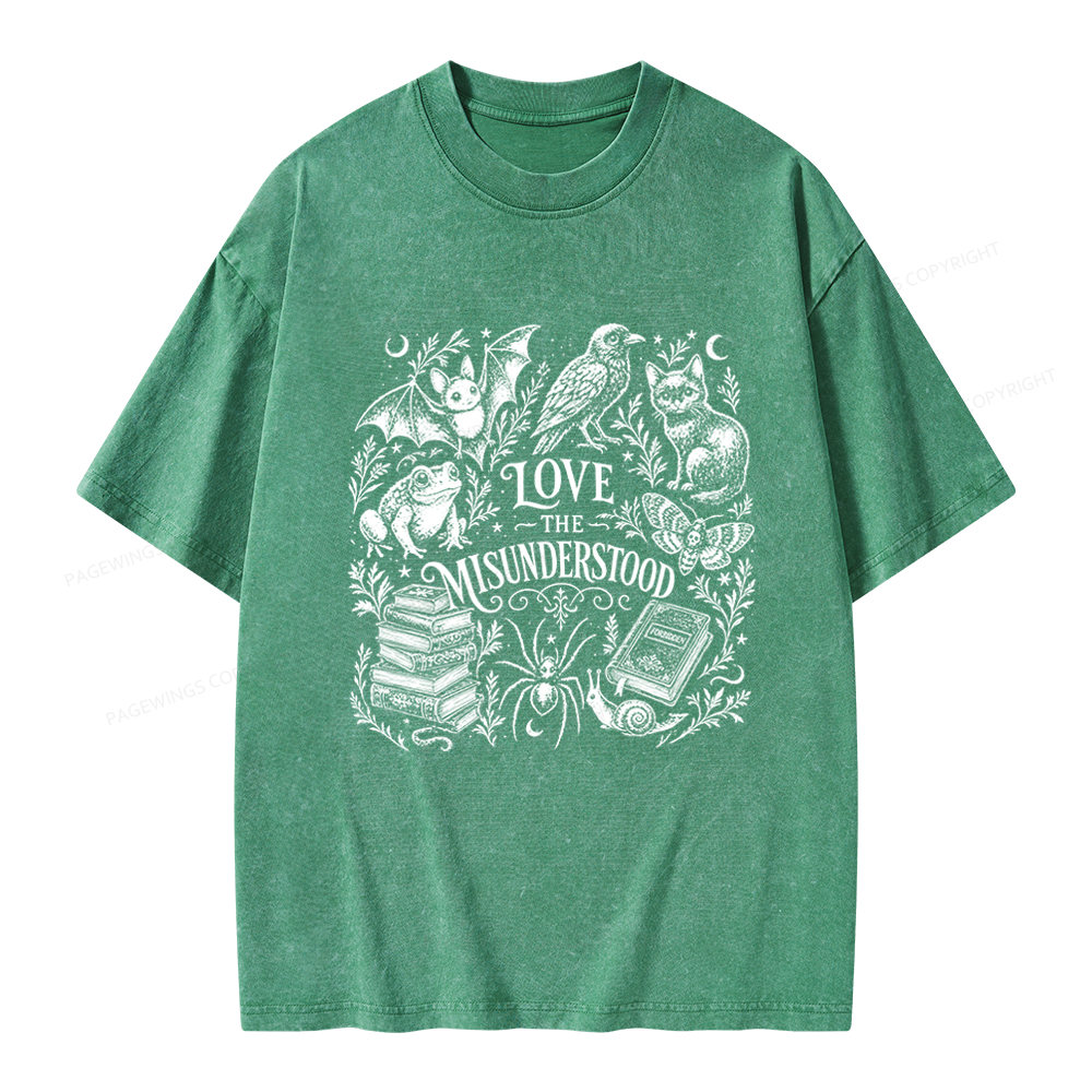 Pagewings Love The Misunderstood Unisex Washed T-shirt