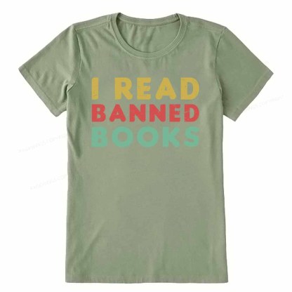 Pagewings Vintage I Read Banned Books Geek Readers T-Shirt Unisex Classic T-shirt