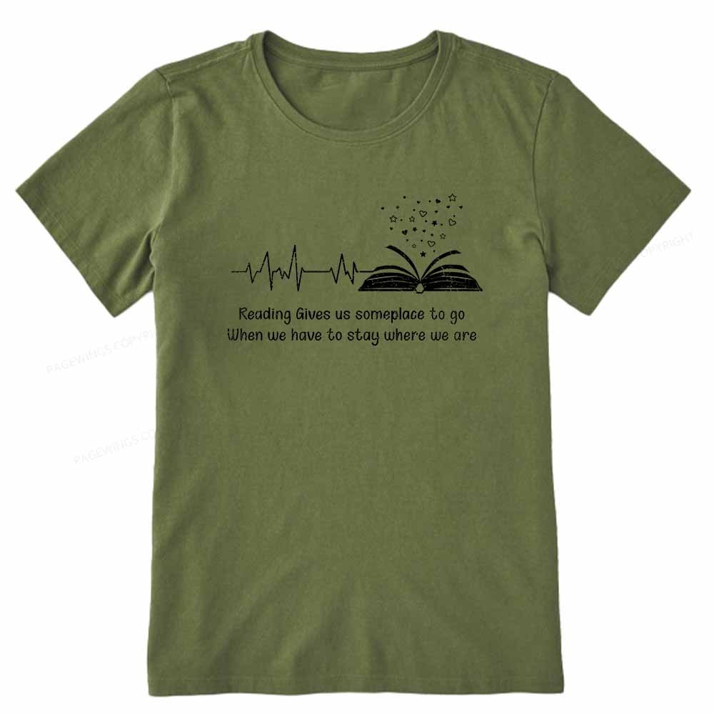 Pagewings Book Lovers Reading Reading Book Unisex Classic T-shirt