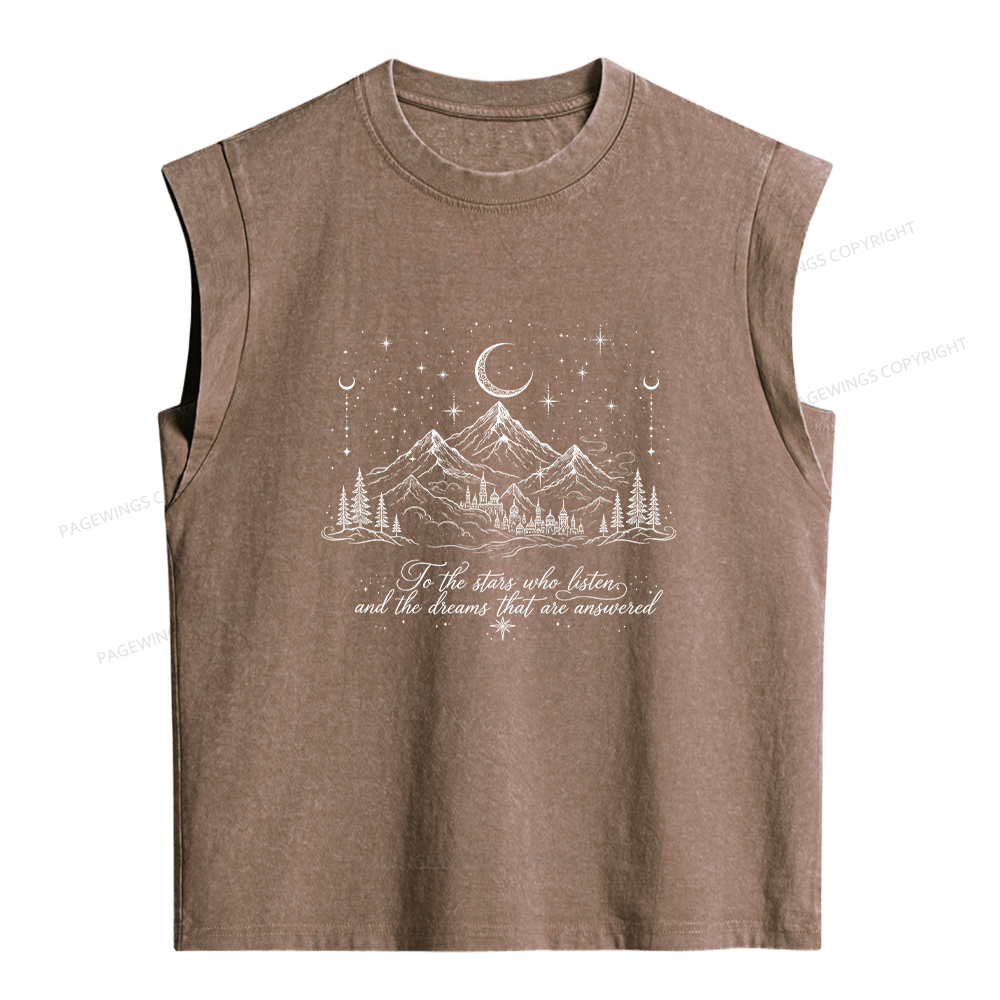 Pagewings Fantasy Bookish Reader Women's Washed Tank Top