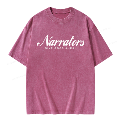 Pagewings Narrators Unisex Washed T-shirt