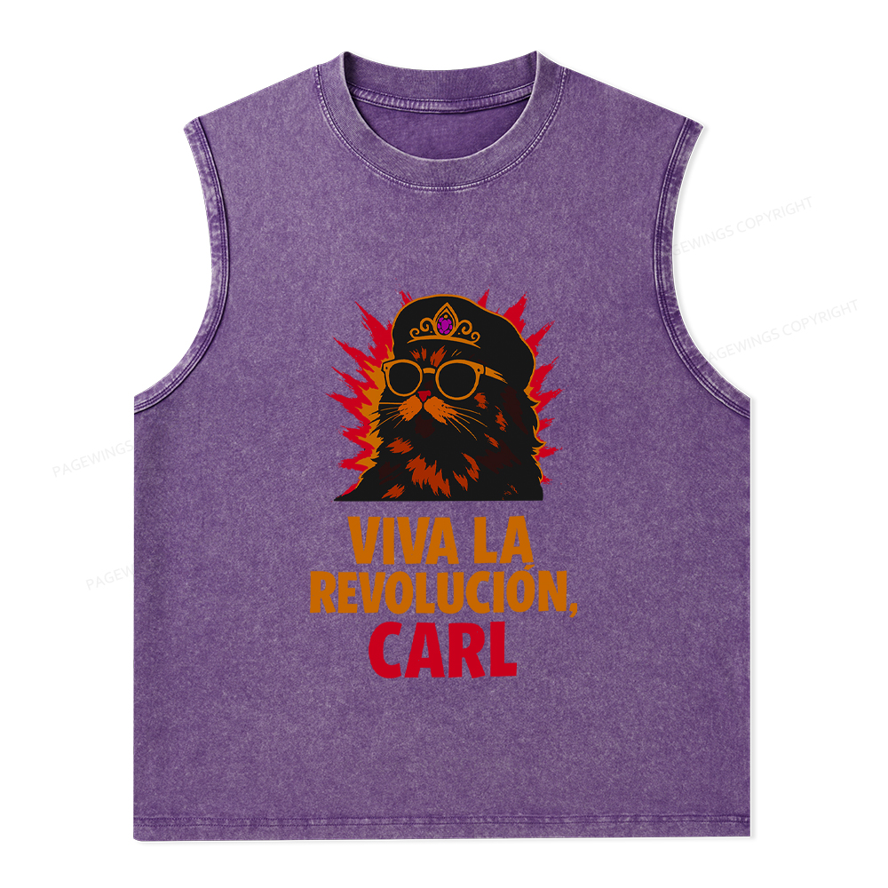 Pagewings Viva La Revolucion Unisex Washed Tank Top