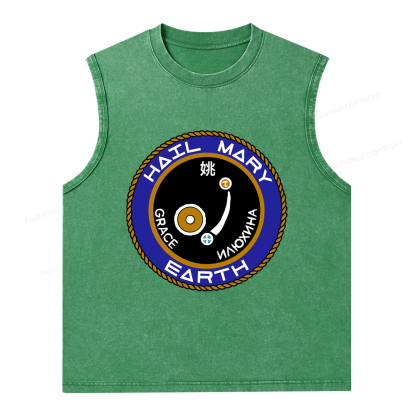 Pagewings Mission Patch Unisex Washed Tank Top