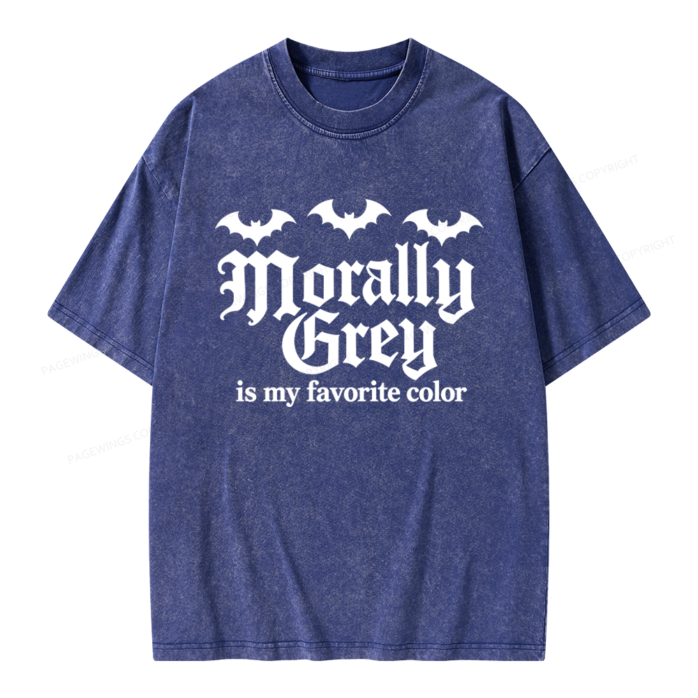 Pagewings Morally Grey Unisex Washed T-shirt