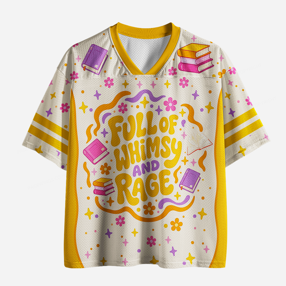 Pagewings Full Of Whimsy And Rage Unisex Mesh Jersey
