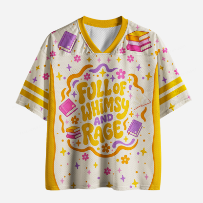 Pagewings Full Of Whimsy And Rage Unisex Mesh Jersey