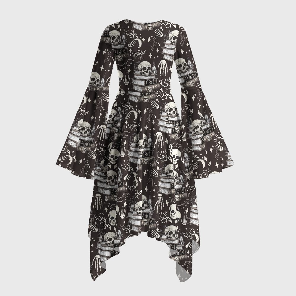 Pagewings Never Die Bell Sleeve Dress