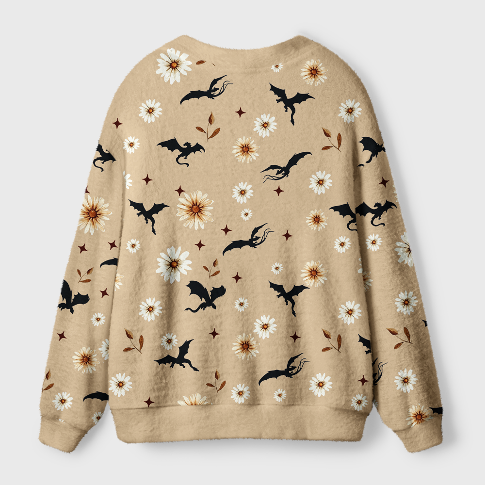 Pagewings Book Dragon Light Knit Unisex Cardigan Sweaters