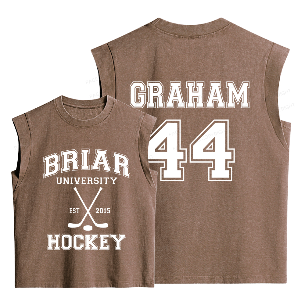 Pagewings Hockey Romance  Women's Washed Tank Top