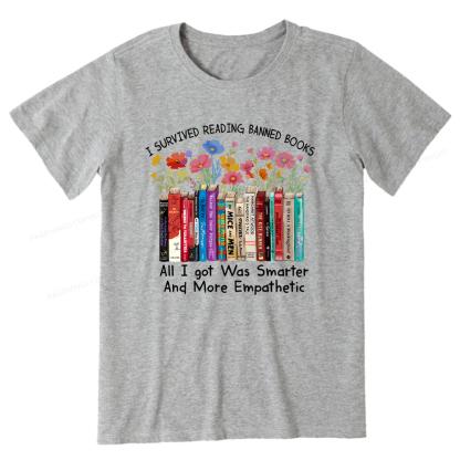 Pagewings Survived Banned Books Got Smarter Unisex Classic T-shirt