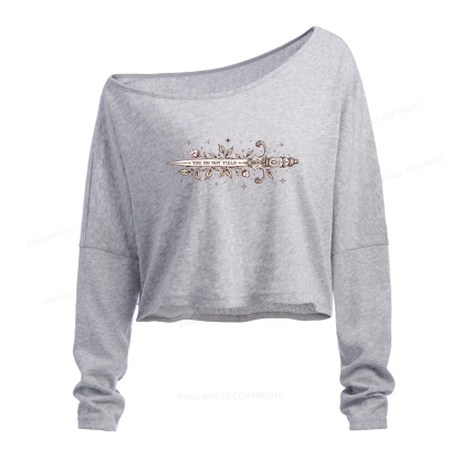 Pagewings Fantasy Book Slouchy Long Sleeve Off Shoulder T-shirt