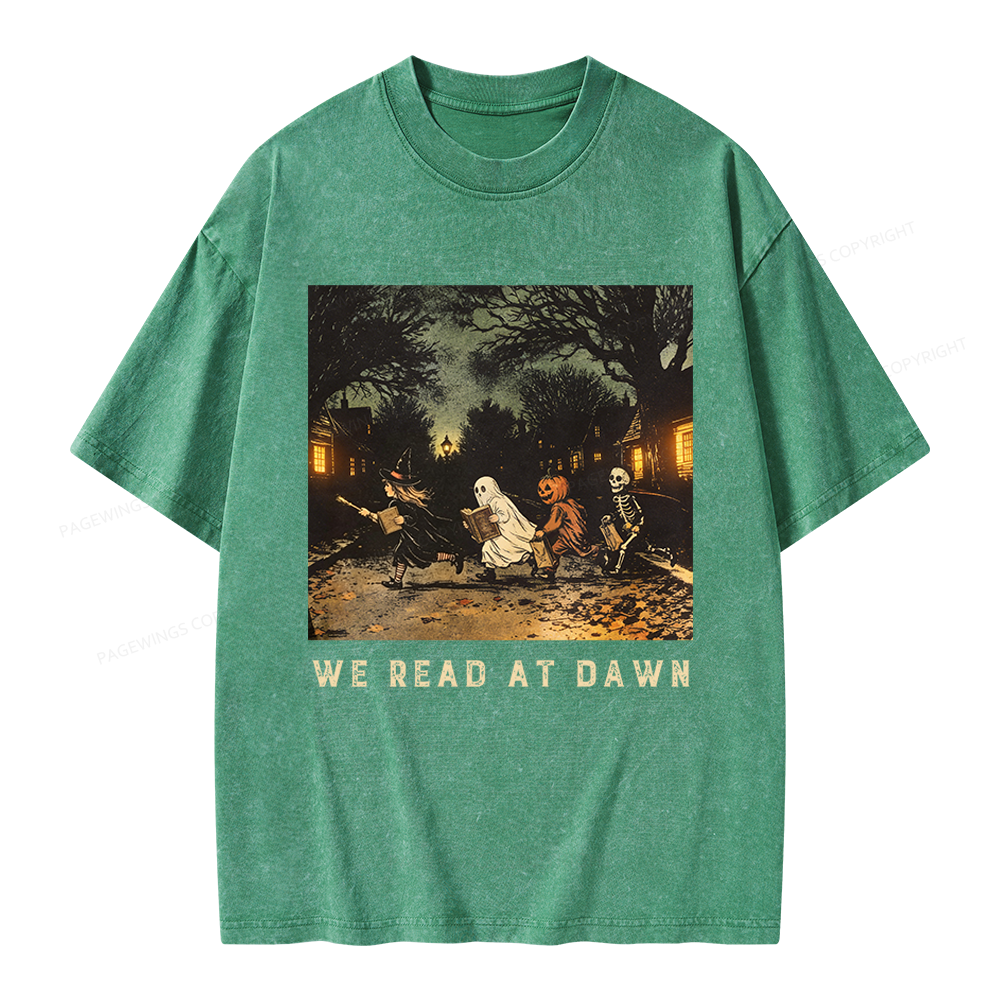 Pagewings We Read At Dawn Unisex Washed T-shirt