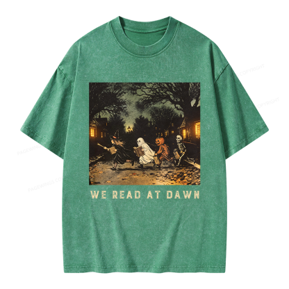 Pagewings We Read At Dawn Unisex Washed T-shirt