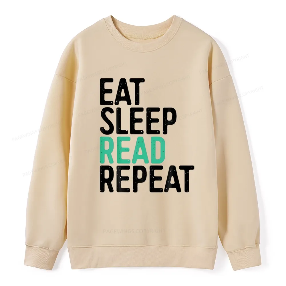 Pagewings Eat Sleep Read Repeat Unisex Classic Sweatshirt