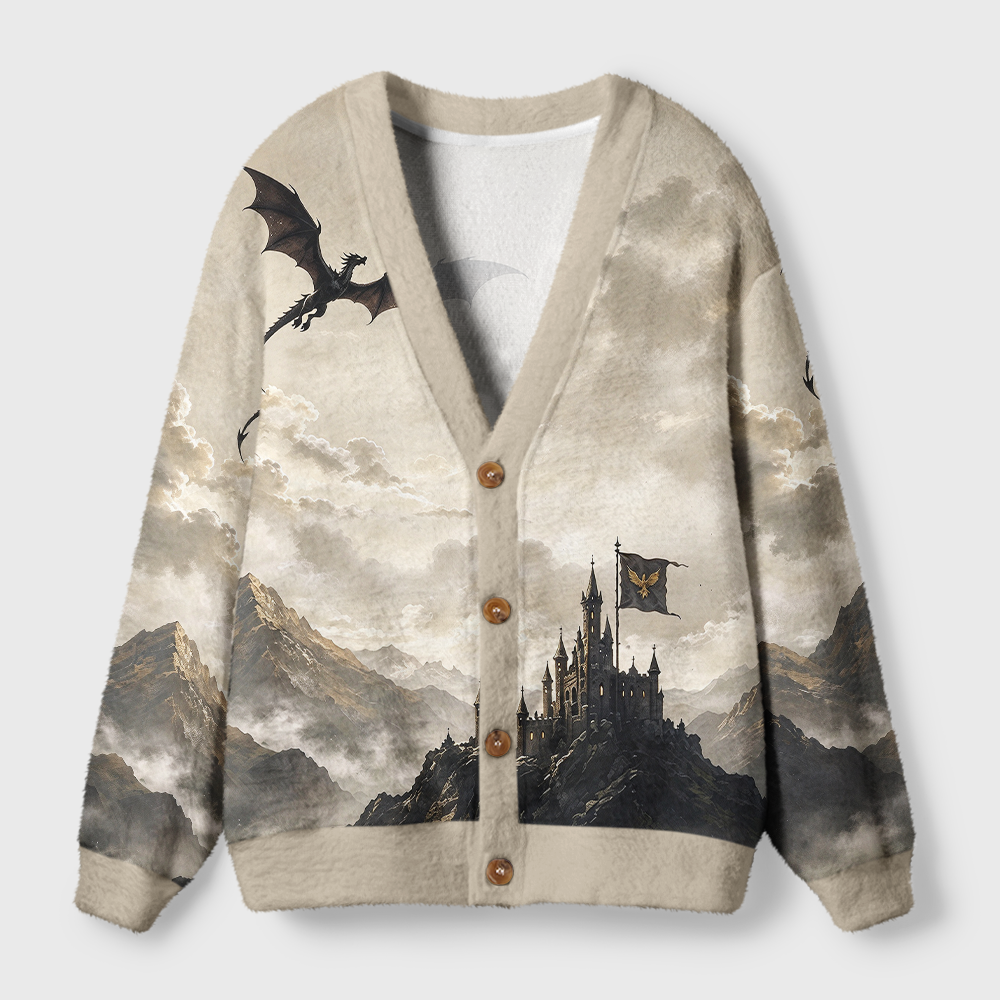 Pagewings Fantasy Bookish Light Knit Unisex Cardigan Sweaters