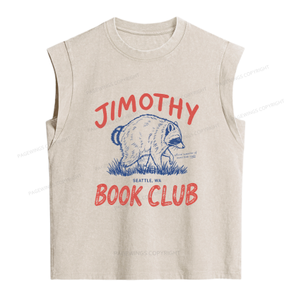 Pagewings Jimothy Book Club Women's Washed Tank Top